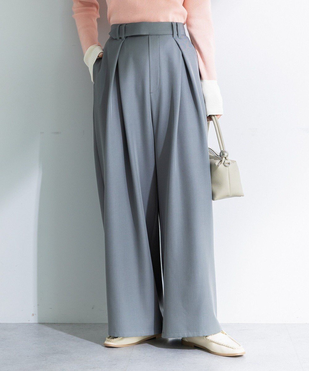 【グリーンパークス/Green Parks】のデザインタックワイドパンツ 人気、トレンドファッション・服の通販 founy(ファニー) 　ファッション　Fashion　レディースファッション　Fashion for Women　パンツ　Pants & Trousers　春　Spring　カットソー　Cut and Sewn Top　シンプル　Simple, Minimal　ポケット　Pocket, Pocket Detail　ワイド　Wide, Wide Fit　S/S・春夏　SS, Spring/Summer, Warm Season　夏　Summer　エレガント 上品　Elegant　 other-1|ID: prp329100004854608 ipo3291000000035715340