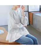 【ティアクラッセ/Tiaclasse】のツイードコンビフレアチュニック サックス|ID: prp329100004854614 ipo3291000000035715365