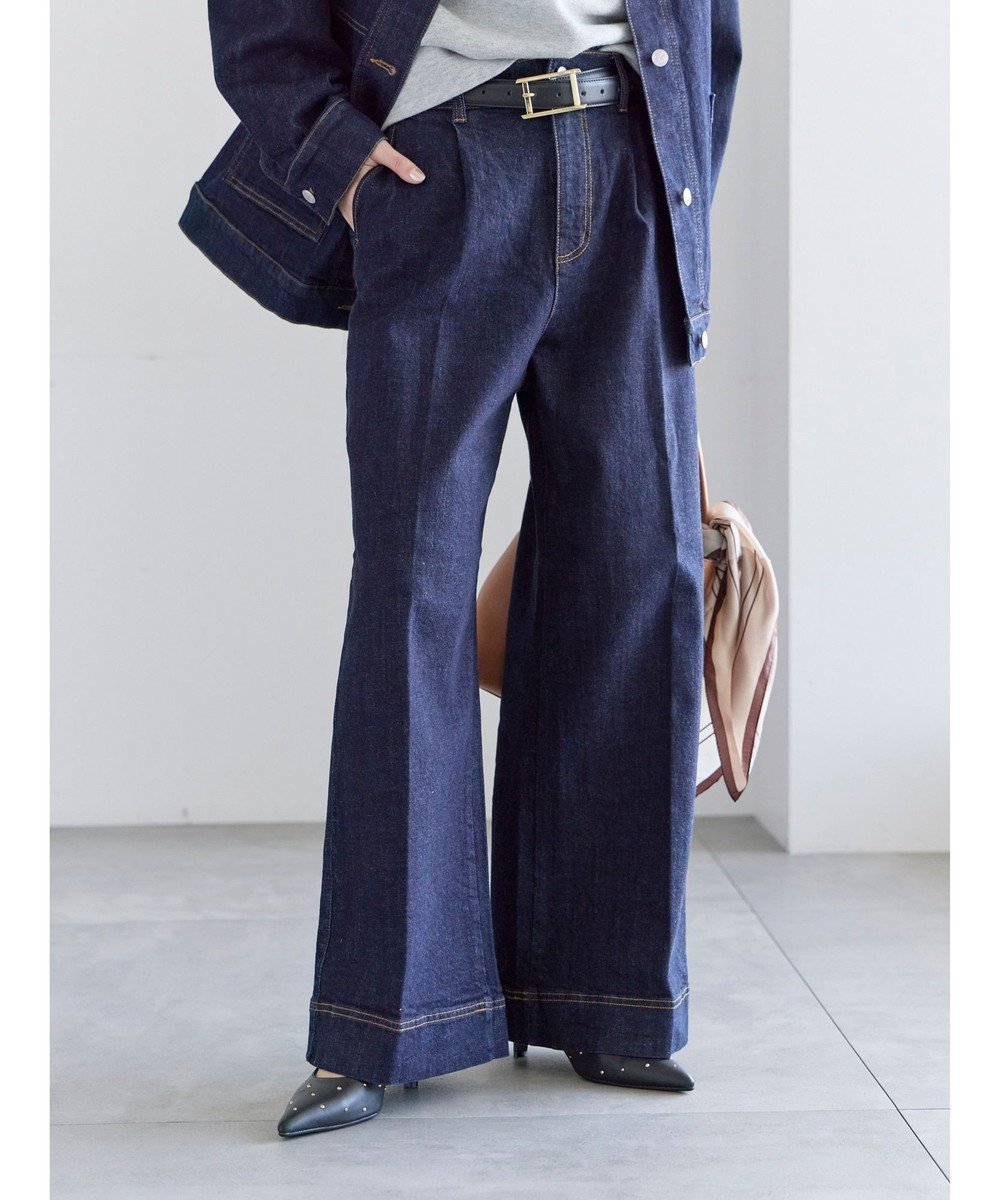 【テチチ/Te chichi】のワイドデニムパンツ インテリア・キッズ・メンズ・レディースファッション・服の通販 founy(ファニー) 　ファッション　Fashion　レディースファッション　Fashion for Women　パンツ　Pants & Trousers　デニムパンツ・ジーンズ・美脚デニム　Denim Jeans & Pants　コンパクト　Compact, Small Size　ストレッチ　Stretch, Stretchy Fabric　センター　Center, Center Line　デニム　Denim, Jeans Material　パッチ　Patch, Appliqué　リラックス　Relax, Relaxed Fit　ワイド　Wide, Wide Fit　夏　Summer　S/S・春夏　SS, Spring/Summer, Warm Season　A/W・秋冬　Autumn/Winter　ネイビー|ID: prp329100004854617 ipo3291000000035715377