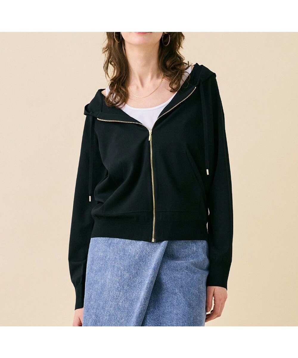 【ベイジ,/BEIGE,】の【WEB限定・洗える】MONSTERA / フーデットニット インテリア・キッズ・メンズ・レディースファッション・服の通販 founy(ファニー) 　ファッション　Fashion　レディースファッション　Fashion for Women　トップス・カットソー　Cut & Sew Tops　ニット　Knit Tops & Sweaters　レディースパーカー・カジュアルフーディー　Casual Hoodies & Sweatshirts　パーカー　Hoodie, Parka　夏　Summer　春　Spring　S/S・春夏　SS, Spring/Summer, Warm Season　洗える　Machine Washable　Black|ID: prp329100004854693 ipo3291000000035723341