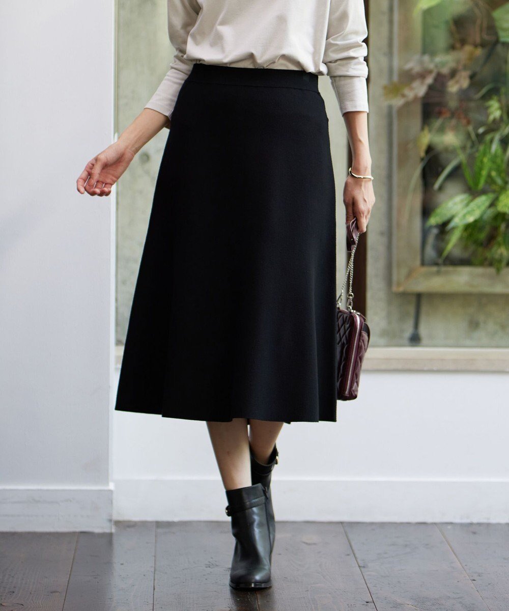 【ジェイ プレス/J.PRESS】の【洗える】VIS/PE MILANO ニット スカート インテリア・キッズ・メンズ・レディースファッション・服の通販 founy(ファニー) 　ファッション　Fashion　レディースファッション　Fashion for Women　スカート　Skirts　ストレッチ　Stretch, Stretchy Fabric　セットアップ　Set-Up, Coordinated Outfit　洗える　Machine Washable　A/W・秋冬　Autumn/Winter　ブラック系|ID: prp329100004854724 ipo3291000000035726704