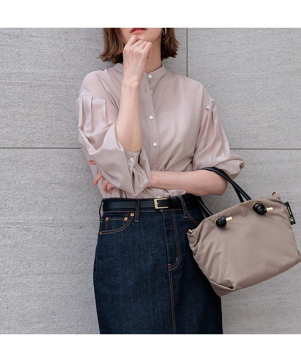 【23区/NIJYUSANKU】の【一部店舗限定】シアー リネン ミックス シャツ インテリア・キッズ・メンズ・レディースファッション・服の通販 founy(ファニー) 　ファッション　Fashion　レディースファッション　Fashion for Women　トップス・カットソー　Cut & Sew Tops　シャツ・ブラウス・オフィスカジュアル　Elegant Blouses & Button-Ups　ギャザー　Gathered, Ruffled　シアー　Sheer, See-Through　トレンド　Trend, Trending Now　ミックス　Mix, Mixed Style　リネン　Linen, Linen Fabric　A/W・秋冬　Autumn/Winter　夏　Summer　2024年　2024　2024-2025秋冬・A/W　Autumn/Winter 2024–25 AW24–25　ベージュ系|ID: prp329100004854735 ipo3291000000035727230