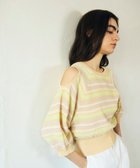 【グレース コンチネンタル/GRACE CONTINENTAL】のボーダーパフニットトップ 人気、トレンドファッション・服の通販 founy(ファニー) ファッション Fashion レディースファッション Fashion for Women トップス・カットソー Cut & Sew Tops ニット Knit Tops & Sweaters ショルダー Shoulder, Shoulder Strap セーター Sweater, Knitwear トレンド Trend, Trending Now ボーダー Border, Stripe 今季 This Season, Current Season 夏 Summer 春 Spring S/S・春夏 SS, Spring/Summer, Warm Season thumbnail イエロー|ID: prp329100004854739 ipo3291000000035727413