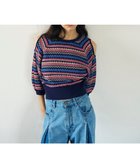 【グレース コンチネンタル/GRACE CONTINENTAL】のボーダーパフニットトップ 人気、トレンドファッション・服の通販 founy(ファニー) ファッション Fashion レディースファッション Fashion for Women トップス・カットソー Cut & Sew Tops ニット Knit Tops & Sweaters ショルダー Shoulder, Shoulder Strap セーター Sweater, Knitwear トレンド Trend, Trending Now ボーダー Border, Stripe 今季 This Season, Current Season 夏 Summer 春 Spring S/S・春夏 SS, Spring/Summer, Warm Season thumbnail ネイビー|ID: prp329100004854739 ipo3291000000035727416