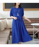 【ティアクラッセ/Tiaclasse】の【新色追加・洗える】ワッフルVネックワンピース ブルー|ID: prp329100004854741 ipo3291000000035727736