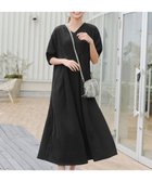 【ティアクラッセ/Tiaclasse】の【新色追加・洗える】ワッフルVネックワンピース ブラック|ID: prp329100004854741 ipo3291000000035727739