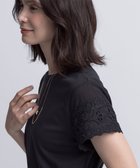 【組曲/KUMIKYOKU】のレーススリーブシルケット カットソー 人気、トレンドファッション・服の通販 founy(ファニー) ファッション Fashion レディースファッション Fashion for Women トップス・カットソー Cut & Sew Tops シャツ・ブラウス・オフィスカジュアル Elegant Blouses & Button-Ups ロングTシャツ・Tシャツ Longline T-Shirts & Tees カットソー・ベーシックTシャツ Cut-and-Sewn Tops / Stretch Tees & Basics 春 Spring カットソー Cut and Sewn Top シアー Sheer, See-Through シルケット Silket, Silky Cotton シンプル Simple, Minimal スリット Slit, Slit Detail ダブル Double, Double-Breasted ドレープ Drape, Draping Fabric パール Pearl, Pearl Accent レース Lace, Lace Fabric S/S・春夏 SS, Spring/Summer, Warm Season おすすめ Recommended / Our Picks 夏 Summer thumbnail ブラック系|ID: prp329100004854752 ipo3291000000035728480