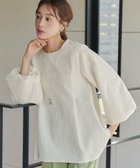 【ティアクラッセ/Tiaclasse】のふくれジャガードバルーンスリーブチュニックブラウス アイボリー|ID: prp329100004854753 ipo3291000000035728615