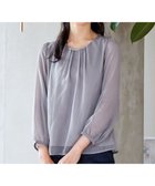 【ティアクラッセ/Tiaclasse】の【洗える】ドビーシフォンパールブラウス グレー|ID: prp329100004854757 ipo3291000000035728943