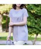 【ティアクラッセ/Tiaclasse】の【洗える】レースコンビフレンチスリーブニットチュニック ラベンダー|ID: prp329100004854786 ipo3291000000035730577