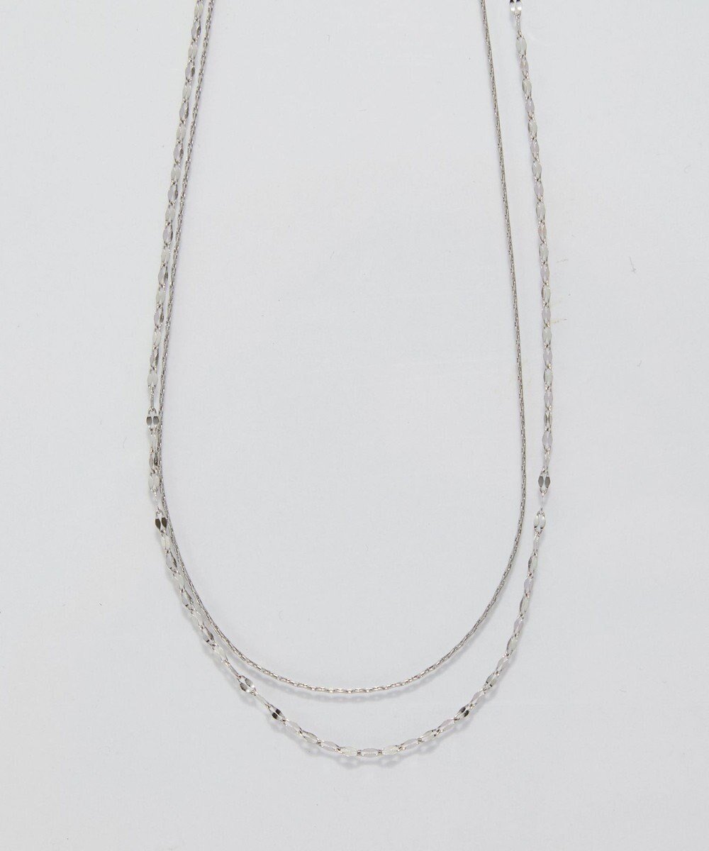 【フィービィー/phoebe】の【金属アレルギー対応】ダブルチェーンネックレス シルバー/サージカルステンレス インテリア・キッズ・メンズ・レディースファッション・服の通販 founy(ファニー) 　ファッション　Fashion　レディースファッション　Fashion for Women　ジュエリー　Jewelry　ネックレス　Necklaces & Pendants　アクセサリー　Fashion Accessories　シルバー　Silver, Metallic Silver　シンプル　Simple, Minimal　チェーン　Chain, Chain Strap　トレンド　Trend, Trending Now　ネックレス　Necklace, Pendant Necklace　バランス　Balance, Style Balance　エレガント 上品　Elegant　シルバー|ID: prp329100004854788 ipo3291000000035730688