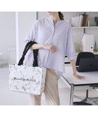 【メゾンドフルール/Maison de FLEUR】のリボン柄ギャザーハンドルスクエアトート Black|ID: prp329100004854826 ipo3291000000035732999