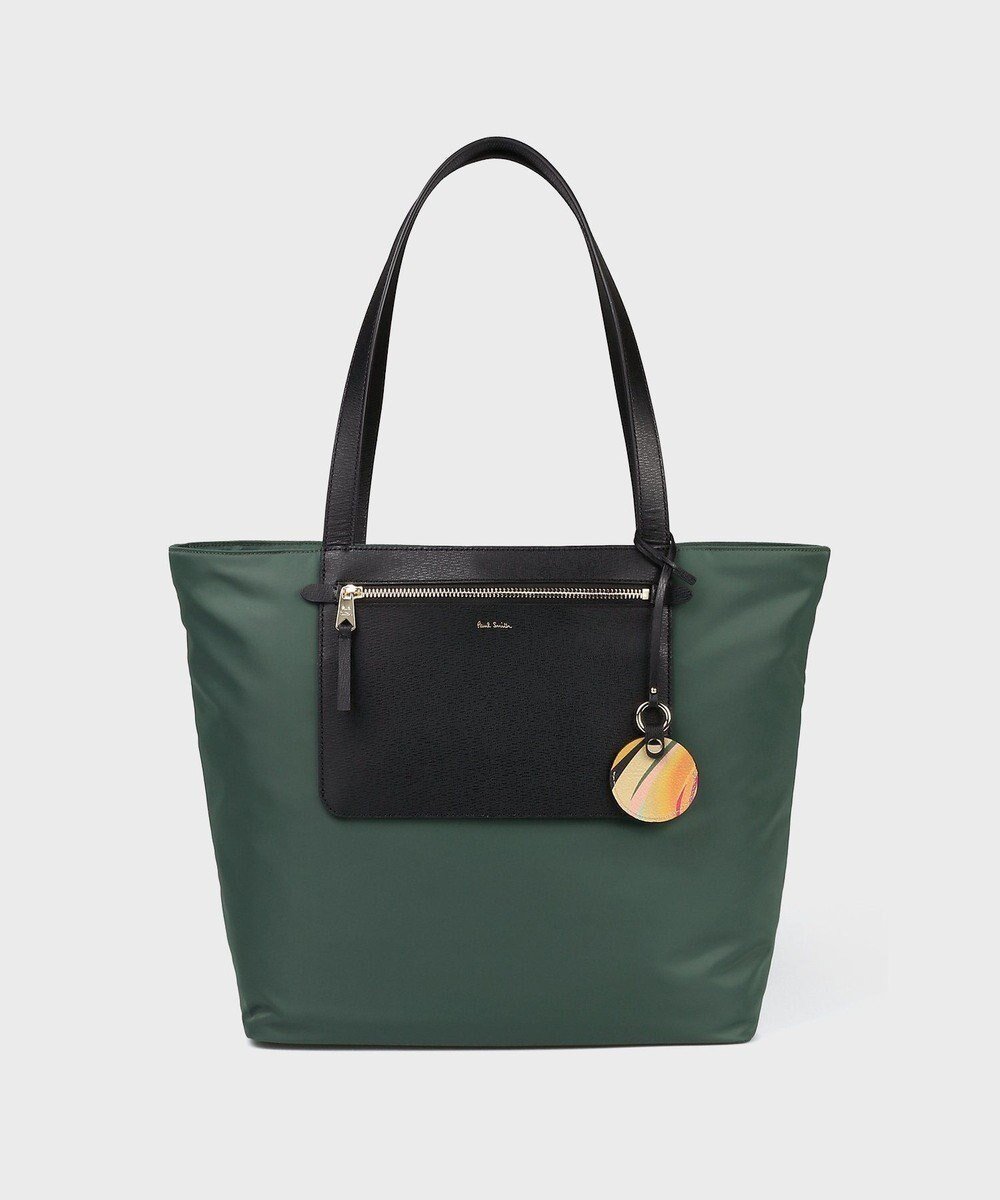 【ポール スミス/Paul Smith】のモダンナイロン トートバッグ インテリア・キッズ・メンズ・レディースファッション・服の通販 founy(ファニー) 　ファッション　Fashion　レディースファッション　Fashion for Women　バッグ　Bags　コーティング　Coating, Coated Finish　チャーム　Charm, Pendant　フォルム　Silhouette, Form　プリント　Print, Printed Pattern　ベーシック　Basic, Essential　ポケット　Pocket, Pocket Detail　モダン　Modern, Contemporary　おすすめ　Recommended / Our Picks　旅行　Travel　スーツケース キャリーケース　Suitcase / Carry Case　エレガント 上品　Elegant　グリーン|ID: prp329100004854876 ipo3291000000035734191