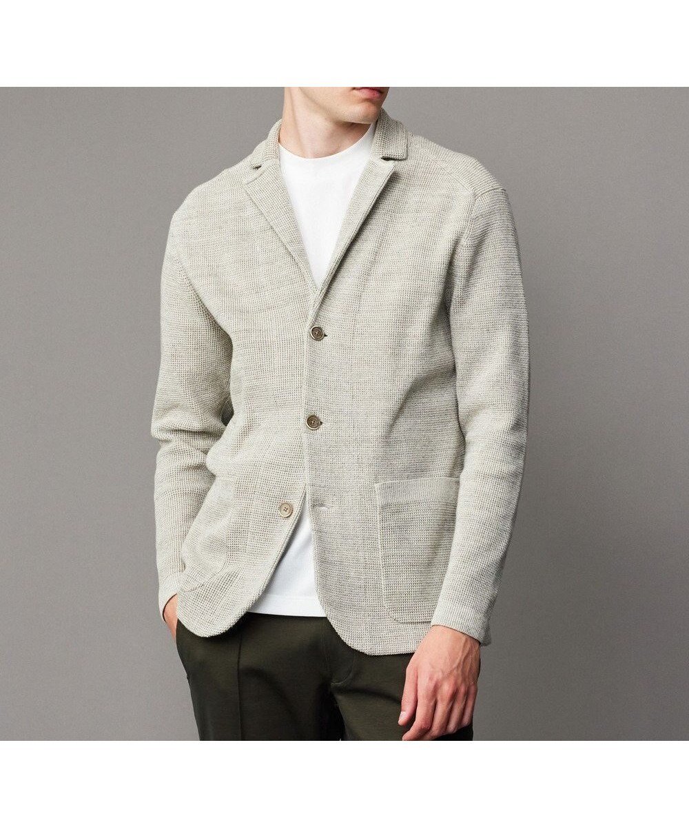 【ジョセフ アブード/JOSEPH ABBOUD / MEN】の【オリジナルオーガニックコットン使用】JOE COTTON ニット ジャケット 人気、トレンドファッション・服の通販 founy(ファニー) 　ファッション　Fashion　メンズファッション　Fashion for Men　トップス・カットソー　Cut & Sew Tops　ニット・セーター / 定番トップス　Knit Tops & Sweaters　カーディガン / 羽織り　Cardigans　カーディガン　Cardigan, Knitwear　ジャケット　Jacket, Outerwear　ストレッチ　Stretch, Stretchy Fabric　ワッフル　Waffle, Waffle Knit　A/W・秋冬　Autumn/Winter　 other-1|ID: prp329100004854952 ipo3291000000035759902