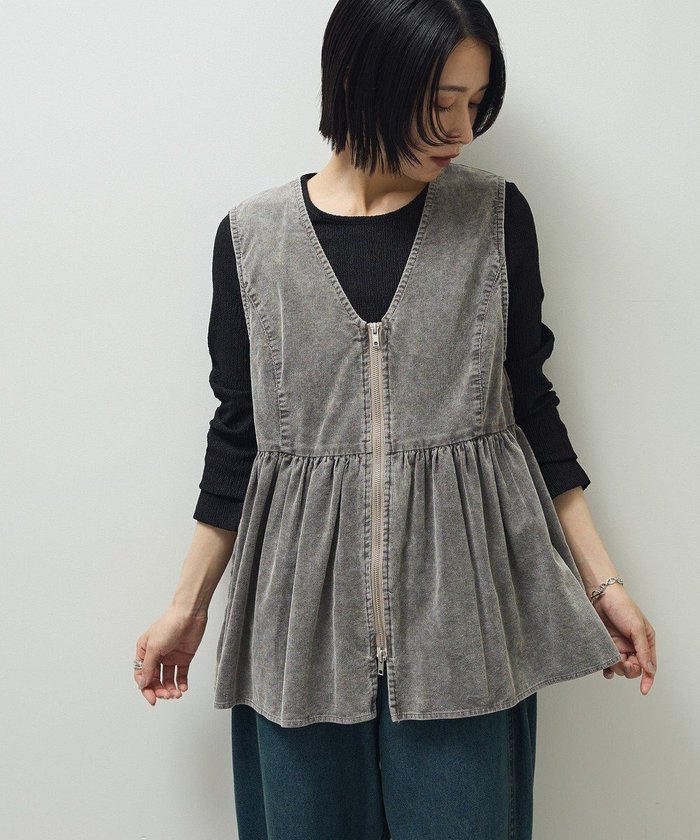 【グリーンパークス/Green Parks】の・ELENCARE DUE ケミカルコーデュロイベスト インテリア・キッズ・メンズ・レディースファッション・服の通販 founy(ファニー) https://founy.com/ ファッション Fashion レディースファッション Fashion for Women アウター Coat / Outerwear Collection トップス・カットソー Cut & Sew Tops ベスト&ジレ / 重ね着スタイル Vests & Gilets ギャザー Gathered, Ruffled コーデュロイ Corduroy, Cord Fabric バランス Balance, Style Balance フェミニン Feminine, Girly ベスト Vest, Waistcoat ペプラム Peplum, Flared Hem ポケット Pocket, Pocket Detail 秋 Autumn A/W・秋冬 Autumn/Winter 羽織 Haori, Light Jacket |ID: prp329100004854967 ipo3291000000035760469