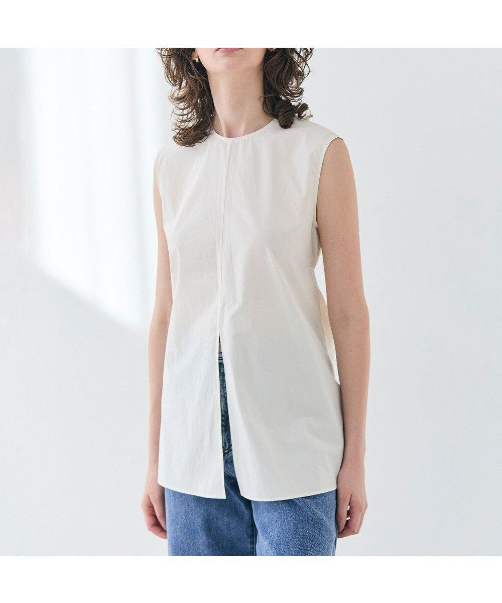 【ベイジ,/BEIGE,】の【洗える・GISELe 6月号掲載】MALLOW / バックリボンコットンノースリーブブラウス 人気、トレンドファッション・服の通販 founy(ファニー) 　雑誌掲載アイテム　Magazine Picks & Fashion Features　ファッション雑誌　Fashion Magazines　ジゼル　GISELe　ファッション　Fashion　レディースファッション　Fashion for Women　トップス・カットソー　Cut & Sew Tops　キャミソール&ノースリーブ　Camisoles & Sleeveless Tops　シャツ・ブラウス・オフィスカジュアル　Elegant Blouses & Button-Ups　6月号　June Issue, Jun. Edition　シンプル　Simple, Minimal　スリット　Slit, Slit Detail　セットアップ　Set-Up, Coordinated Outfit　ノースリーブ　Sleeveless, No-Sleeve　ボトム　Bottoms, Lower Wear　リボン　Ribbon, Bow　ビジネス 仕事 通勤　Business / Work / Commuting　夏　Summer　春　Spring　S/S・春夏　SS, Spring/Summer, Warm Season　洗える　Machine Washable　雑誌　Magazine, Fashion Magazine　 other-1|ID: prp329100004855008 ipo3291000000035761588