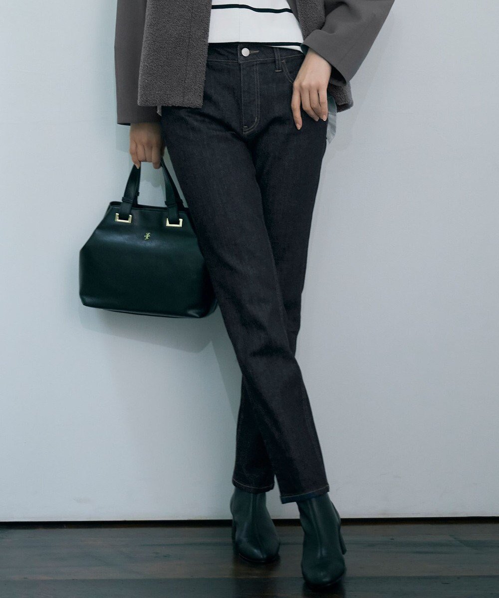 【自由区/JIYU-KU】の【洗える】365デニムスリムストレート パンツ 人気、トレンドファッション・服の通販 founy(ファニー) 　ファッション　Fashion　レディースファッション　Fashion for Women　パンツ　Pants & Trousers　デニムパンツ・ジーンズ・美脚デニム　Denim Jeans & Pants　インディゴ　Indigo Denim　ストレッチ　Stretch, Stretchy Fabric　ダブル　Double, Double-Breasted　デニム　Denim, Jeans Material　フィット　Fit, Slim Fit　ポケット　Pocket, Pocket Detail　定番　Standard, Basic Item　洗える　Machine Washable　A/W・秋冬　Autumn/Winter　 other-1|ID: prp329100004855019 ipo3291000000035762091