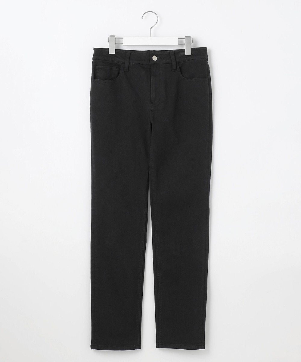 【自由区/JIYU-KU】の【洗える】365デニムスリムストレート パンツ インテリア・キッズ・メンズ・レディースファッション・服の通販 founy(ファニー) 　ファッション　Fashion　レディースファッション　Fashion for Women　パンツ　Pants & Trousers　デニムパンツ・ジーンズ・美脚デニム　Denim Jeans & Pants　インディゴ　Indigo Denim　ストレッチ　Stretch, Stretchy Fabric　ダブル　Double, Double-Breasted　デニム　Denim, Jeans Material　フィット　Fit, Slim Fit　ポケット　Pocket, Pocket Detail　定番　Standard, Basic Item　洗える　Machine Washable　A/W・秋冬　Autumn/Winter　ブラック|ID: prp329100004855019 ipo3291000000035762096