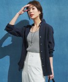 【23区/NIJYUSANKU】のLIBECO ベーシック シャツ 人気、トレンドファッション・服の通販 founy(ファニー) ファッション Fashion レディースファッション Fashion for Women トップス・カットソー Cut & Sew Tops シャツ・ブラウス・オフィスカジュアル Elegant Blouses & Button-Ups 春 Spring クロップド Cropped, Short Length シンプル Simple, Minimal ストライプ Stripe, Striped Pattern スリーブ Sleeve, Long Sleeve / Short Sleeve ベーシック Basic, Essential 無地 Plain, Solid Color ラベンダー Lavender リネン Linen, Linen Fabric S/S・春夏 SS, Spring/Summer, Warm Season 夏 Summer 2025年 2025 2025春夏・S/S Spring/Summer 2025 SS25 thumbnail ネイビー|ID: prp329100004855020 ipo3291000000035762119