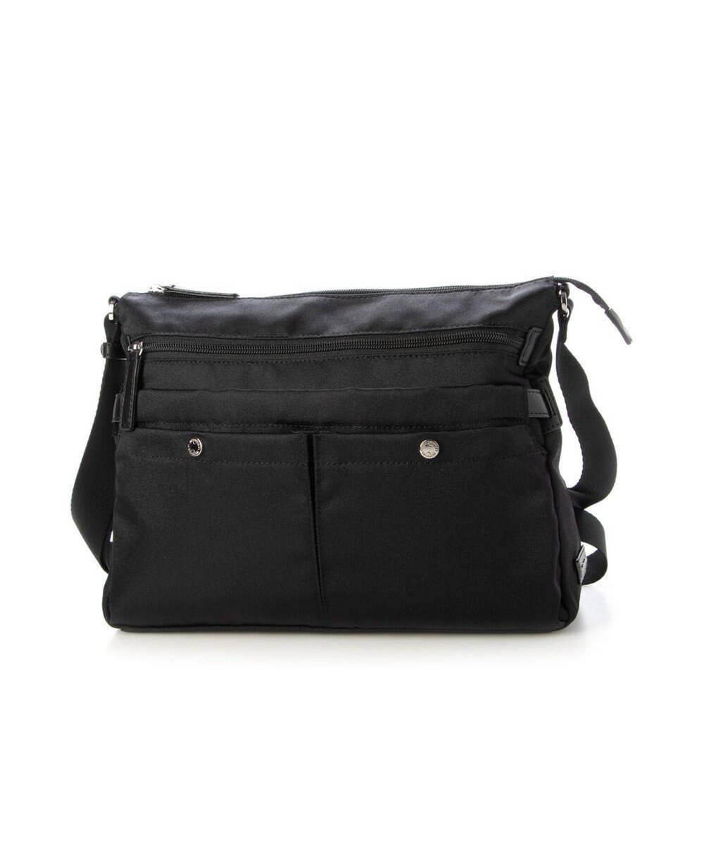 【ラ バガジェリー/LA BAGAGERIE】のフロントポケット スクエアナイロンショルダー Mサイズ インテリア・キッズ・メンズ・レディースファッション・服の通販 founy(ファニー) 　ファッション　Fashion　レディースファッション　Fashion for Women　シンプル　Simple, Minimal　スマート　Smart, Elegant　フロント　Front, Front Design　ポケット　Pocket, Pocket Detail　マグネット　Magnet, Magnetic Closure　定番　Standard, Basic Item　軽量　Lightweight, Ultra Light　ブラック|ID: prp329100004855045 ipo3291000000035763071
