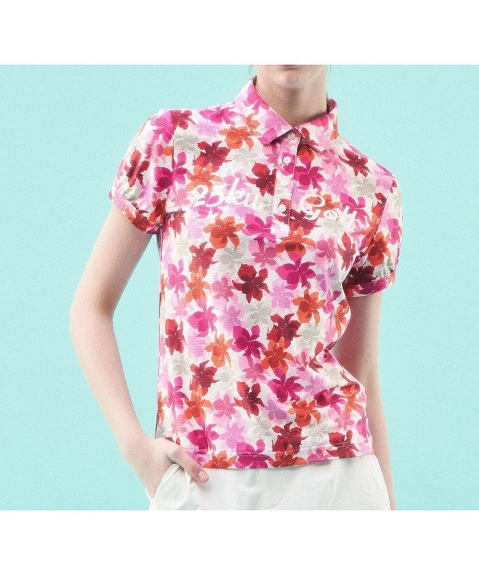 【23区 ゴルフ/NIJYUSANKU GOLF】の【WOMEN】【UVカット】草花柄プリントポロシャツ インテリア・キッズ・メンズ・レディースファッション・服の通販 founy(ファニー) https://founy.com/ ファッション Fashion レディースファッション Fashion for Women トップス・カットソー Cut & Sew Tops シャツ・ブラウス・オフィスカジュアル Elegant Blouses & Button-Ups ポロシャツ・きれいめカジュアル Smart-Casual Polo Tops 花柄・フラワープリント・モチーフ Floral Prints & Motifs / Flower Pattern Tops おすすめ Recommended / Our Picks カラフル Colorful Design ゴルフ Golf スタイリッシュ Stylish, Fashionable ストレッチ Stretch, Stretchy Fabric パール Pearl, Pearl Accent プリント Print, Printed Pattern ポロシャツ Polo Shirt, Collared Tee メッシュ Mesh, Net Fabric モチーフ Motif, Design Theme ラウンド Round, Round Neck リゾート Resort, Vacation Style 夏 Summer 旅行 Travel 春 Spring S/S・春夏 SS, Spring/Summer, Warm Season 軽量 Lightweight, Ultra Light |ID: prp329100004855047 ipo3291000000035763098