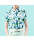 【23区 ゴルフ/NIJYUSANKU GOLF】の【WOMEN】【UVカット】草花柄プリントポロシャツ パイングリーン系5|ID: prp329100004855047 ipo3291000000035763107