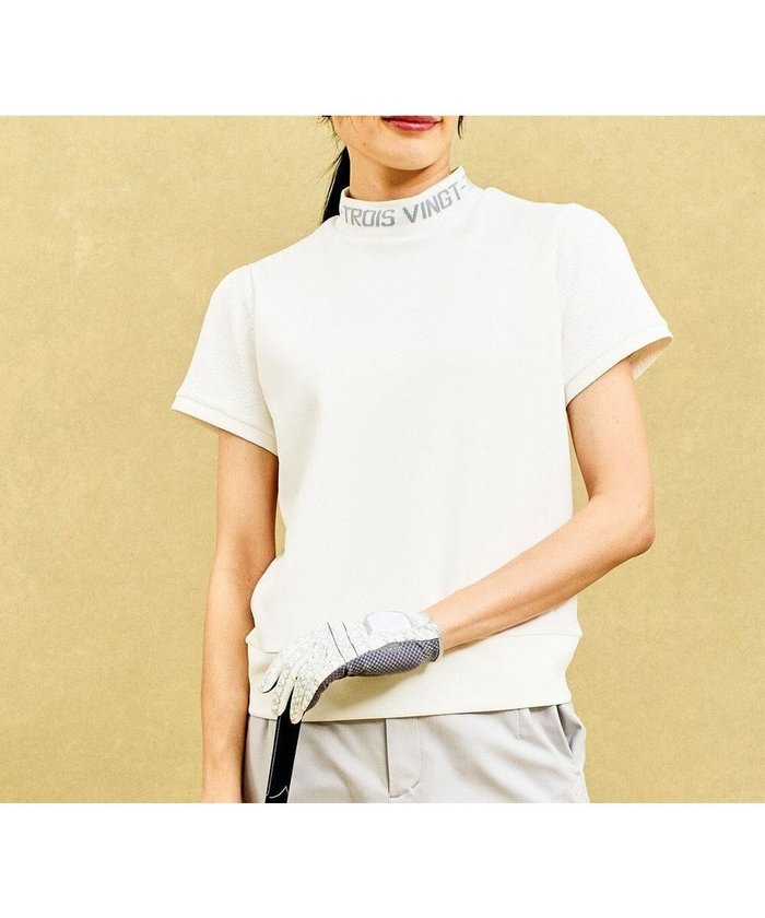 【23区 ゴルフ/NIJYUSANKU GOLF】の【WOMEN】ライトダンボール ロゴリブモックネック インテリア・キッズ・メンズ・レディースファッション・服の通販 founy(ファニー) https://founy.com/ ファッション Fashion レディースファッション Fashion for Women トップス・カットソー Cut & Sew Tops レディースパーカー・カジュアルフーディー Casual Hoodies & Sweatshirts スウェット・クルーネックトップス Sweatshirts & Crewnecks / Relaxed Fit Sweat Tops エレガント 上品 Elegant 春 Spring 今季 This Season, Current Season 吸水 Absorbent, Quick-Dry サークル Circle, Round Design ショート Short, Short Length スウェット / スエット Sweatshirt, Sweatwear ストレッチ Stretch, Stretchy Fabric スリム Slim, Slim Fit トライアングル Triangle, Triangular Shape 定番 Standard, Basic Item S/S・春夏 SS, Spring/Summer, Warm Season 夏 Summer ゴルフ Golf |ID: prp329100004855050 ipo3291000000035763185