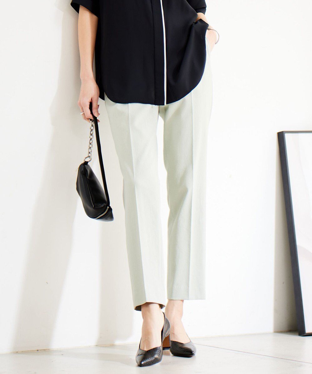 【アイシービー/iCB】の【新色追加・UVカット・吸水速乾・接触冷感・洗える】シェルタリングドライオックス スティックパンツ インテリア・キッズ・メンズ・レディースファッション・服の通販 founy(ファニー) 　ファッション　Fashion　レディースファッション　Fashion for Women　パンツ　Pants & Trousers　オックス　Oxford Fabric　春　Spring　洗える　Machine Washable　吸水　Absorbent, Quick-Dry　スマート　Smart, Elegant　センター　Center, Center Line　タンブラー　Tumbler, Travel Mug　リネン　Linen, Linen Fabric　ワイド　Wide, Wide Fit　S/S・春夏　SS, Spring/Summer, Warm Season　夏　Summer　2024年　2024　2024春夏・S/S　Spring/Summer 2024 SS24　ビジネス 仕事 通勤　Business / Work / Commuting　ピスタチオ系|ID: prp329100004855051 ipo3291000000035763212