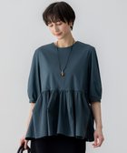 【23区/NIJYUSANKU】の【GLOW8月号掲載/洗える】ランダムフリルジャージー ペプラム カットソー ダークグリーン系|ID: prp329100004855061 ipo3291000000035763458