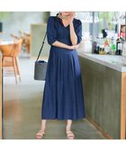 【ティアクラッセ/Tiaclasse】の【洗える】デニムタックギャザーワンピース ブルー|ID: prp329100004855065 ipo3291000000035763813