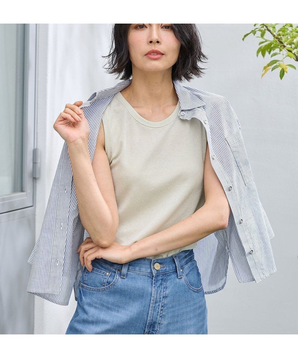 【エニー/ANY】のラメテレコタンクトップ 人気、トレンドファッション・服の通販 founy(ファニー) 　ファッション　Fashion　レディースファッション　Fashion for Women　トップス・カットソー　Cut & Sew Tops　おすすめ　Recommended / Our Picks　インナー　Innerwear　カーディガン　Cardigan, Knitwear　タンク　Tank Top, Sleeveless Top　テレコ　Ribbed, Rib Stitch　トレンド　Trend, Trending Now　夏　Summer　春　Spring　S/S・春夏　SS, Spring/Summer, Warm Season　 other-1|ID: prp329100004855073 ipo3291000000035764114