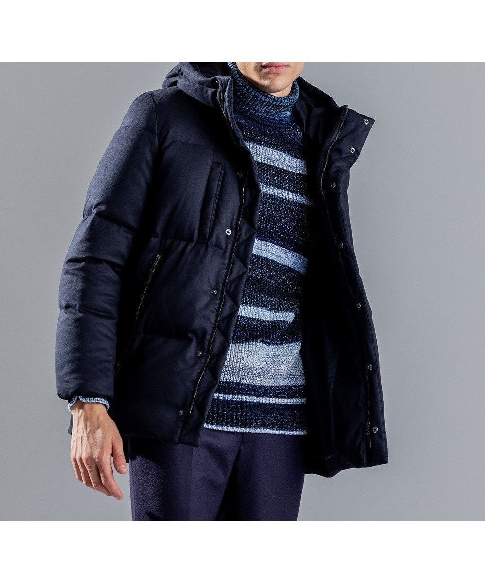 【ジョゼフ オム/JOSEPH HOMME / MEN】のコマスエード ダウンコート インテリア・キッズ・メンズ・レディースファッション・服の通販 founy(ファニー) 　ファッション　Fashion　メンズファッション　Fashion for Men　アウター　Men's Coats Outerwear　ダウンジャケット / 軽量ダウン　Down Jackets & Coats　ジップ　Zip, Zipper　ジャケット　Jacket, Outerwear　ストレッチ　Stretch, Stretchy Fabric　ダウン　Down, Puffer　ドット　Polka Dot, Dot Pattern　ビジネス 仕事 通勤　Business / Work / Commuting　フェザー　Feather, Feather Detail　フロント　Front, Front Design　ベーシック　Basic, Essential　ポケット　Pocket, Pocket Detail　A/W・秋冬　Autumn/Winter　防寒　Cold Protection, Winter-Ready　ネイビー系|ID: prp329100004855139 ipo3291000000035765845