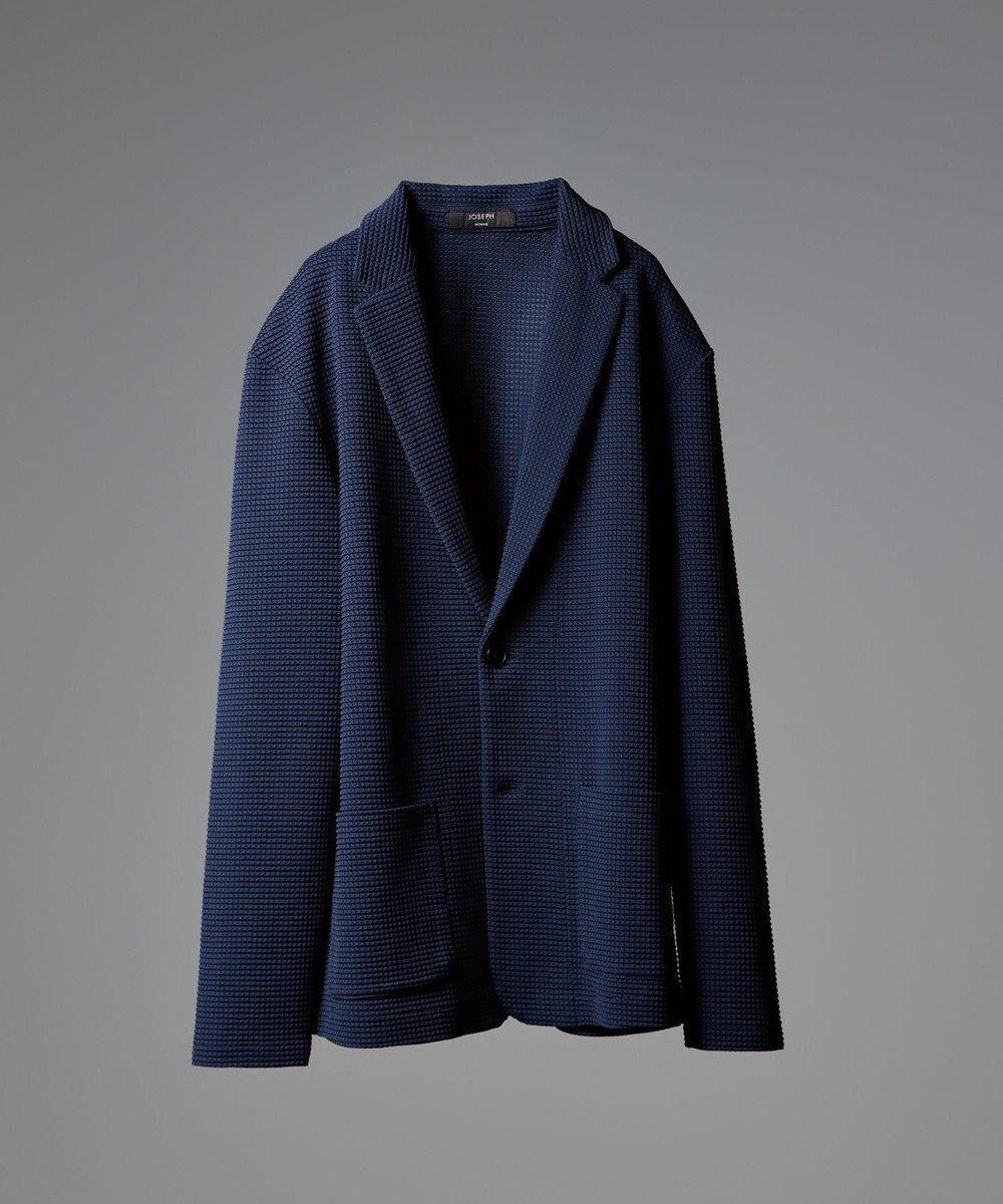 【ジョゼフ オム/JOSEPH HOMME / MEN】の【オリジナル素材】ライトタックジャージー カットソージャケット インテリア・キッズ・メンズ・レディースファッション・服の通販 founy(ファニー) 　ファッション　Fashion　メンズファッション　Fashion for Men　アウター　Men's Coats Outerwear　テーラードジャケット　Tailored Jackets & Blazers　アンサンブル　Ensemble Set　春　Spring　シンプル　Simple, Minimal　ジャケット　Jacket, Outerwear　スリム　Slim, Slim Fit　セットアップ　Set-Up, Coordinated Outfit　定番　Standard, Basic Item　パッチ　Patch, Appliqué　ベーシック　Basic, Essential　ポケット　Pocket, Pocket Detail　S/S・春夏　SS, Spring/Summer, Warm Season　夏　Summer　ネイビー系|ID: prp329100004855145 ipo3291000000035766225