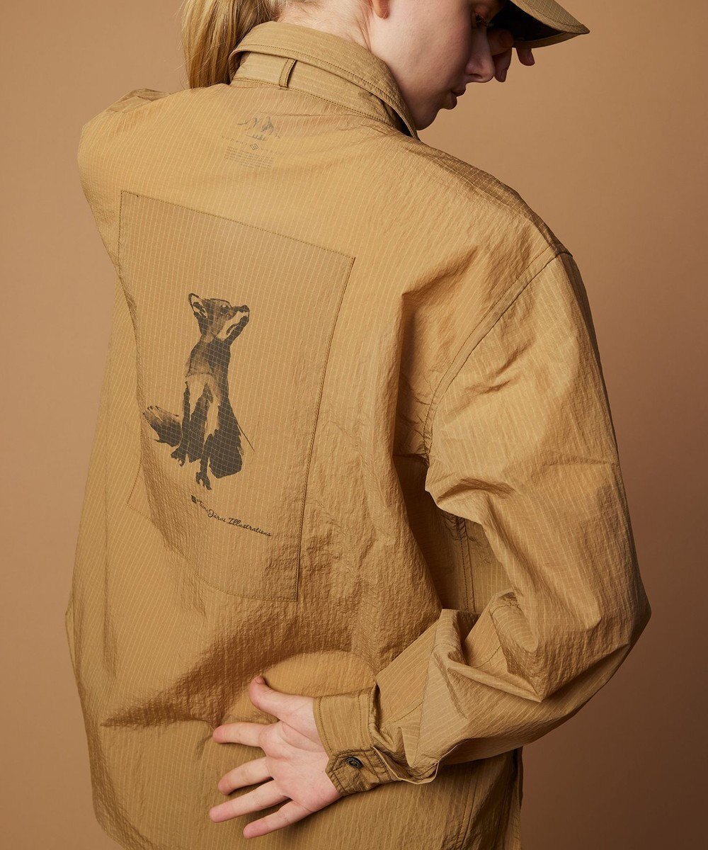【ジョセフ アブード マウンテン/JOSEPH ABBOUD MOUNTAIN】の【CREA掲載・ECO撥水・軽量】Teemu Jarviコラボシャツ インテリア・キッズ・メンズ・レディースファッション・服の通販 founy(ファニー) 　雑誌掲載アイテム　Magazine Picks & Fashion Features　ファッション雑誌　Fashion Magazines　クレア　CREA　ファッション　Fashion　レディースファッション　Fashion for Women　トップス・カットソー　Cut & Sew Tops　シャツ・ブラウス・オフィスカジュアル　Elegant Blouses & Button-Ups　春　Spring　軽量　Lightweight, Ultra Light　サングラス　Sunglasses, Shades　雑誌　Magazine, Fashion Magazine　ポケット　Pocket, Pocket Detail　モチーフ　Motif, Design Theme　リップ　Lip, Lip Motif　S/S・春夏　SS, Spring/Summer, Warm Season　夏　Summer　ベージュ系|ID: prp329100004855150 ipo3291000000035766565