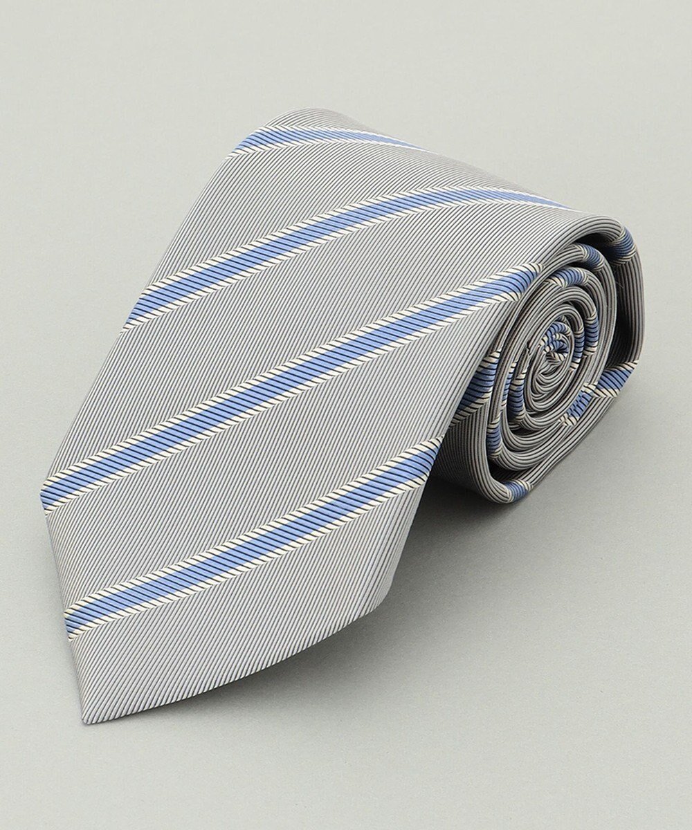 【五大陸/gotairiku / MEN】のリクルートにも【日本製】シルク ネクタイ_レジメンタル インテリア・キッズ・メンズ・レディースファッション・服の通販 founy(ファニー) 　ファッション　Fashion　メンズファッション　Fashion for Men　シルク　Silk, 100% Silk　スーツ　Suit, Formalwear　日本製　Made In Japan　ライトグレー系1|ID: prp329100004855154 ipo3291000000035766848