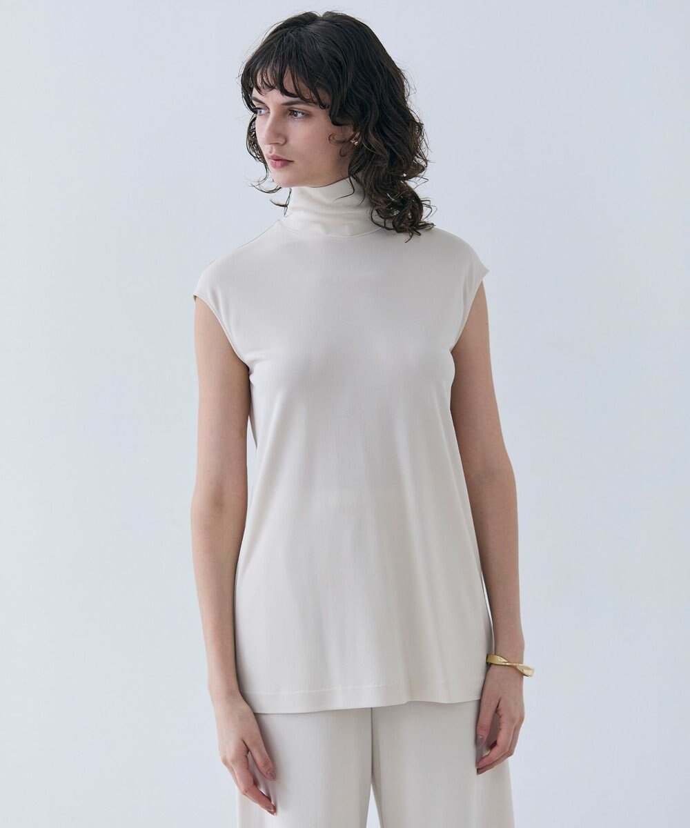 【ベイジ,/BEIGE,】の【洗える・VERY 6月号掲載】MELLE / ジャージーハイネックカットソー インテリア・キッズ・メンズ・レディースファッション・服の通販 founy(ファニー) 　雑誌掲載アイテム　Magazine Picks & Fashion Features　ファッション雑誌　Fashion Magazines　ヴェリィ　VERY　ファッション　Fashion　レディースファッション　Fashion for Women　トップス・カットソー　Cut & Sew Tops　シャツ・ブラウス・オフィスカジュアル　Elegant Blouses & Button-Ups　ロングTシャツ・Tシャツ　Longline T-Shirts & Tees　カットソー・ベーシックTシャツ　Cut-and-Sewn Tops / Stretch Tees & Basics　インナー　Innerwear　春　Spring　洗える　Machine Washable　カットソー　Cut and Sewn Top　今季　This Season, Current Season　ジャケット　Jacket, Outerwear　雑誌　Magazine, Fashion Magazine　とろみ　Fluid, Flowy Fabric　ドレープ　Drape, Draping Fabric　定番　Standard, Basic Item　人気　Popular, Best Seller　バランス　Balance, Style Balance　ボトム　Bottoms, Lower Wear　6月号　June Issue, Jun. Edition　ワイド　Wide, Wide Fit　S/S・春夏　SS, Spring/Summer, Warm Season　おすすめ　Recommended / Our Picks　夏　Summer　ビジネス 仕事 通勤　Business / Work / Commuting　Ecru|ID: prp329100004855187 ipo3291000000035769128