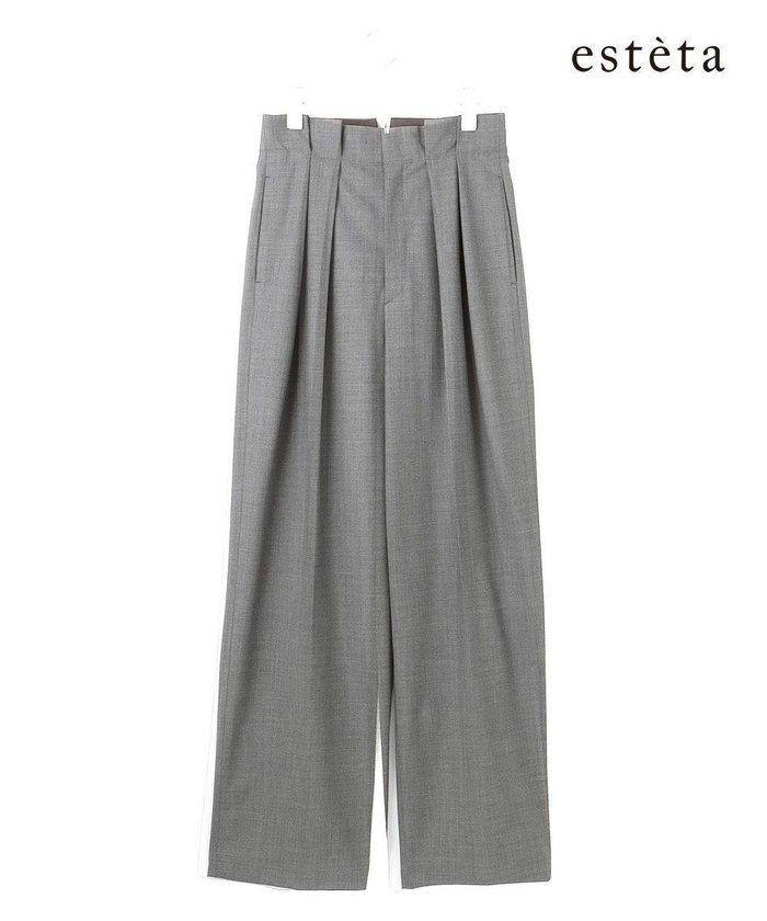 【23区/NIJYUSANKU】の【エステータ】ウールトロドライストレッチ タックワイドパンツ インテリア・キッズ・メンズ・レディースファッション・服の通販 founy(ファニー) https://founy.com/ ファッション Fashion レディースファッション Fashion for Women パンツ Pants & Trousers ストレッチ Stretch, Stretchy Fabric マニッシュ Mannish, Boyish A/W・秋冬 Autumn/Winter 冬 Winter / This Winter おすすめ Recommended / Our Picks |ID: prp329100004855192 ipo3291000000035769345