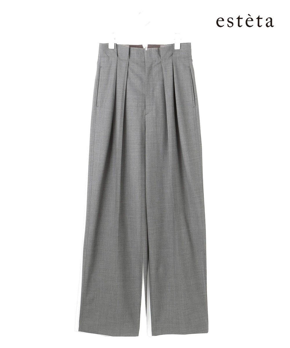 【23区/NIJYUSANKU】の【エステータ】ウールトロドライストレッチ タックワイドパンツ 人気、トレンドファッション・服の通販 founy(ファニー) 　ファッション　Fashion　レディースファッション　Fashion for Women　パンツ　Pants & Trousers　ストレッチ　Stretch, Stretchy Fabric　マニッシュ　Mannish, Boyish　A/W・秋冬　Autumn/Winter　冬　Winter / This Winter　おすすめ　Recommended / Our Picks　 other-1|ID: prp329100004855192 ipo3291000000035769345