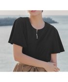 【ティアクラッセ/Tiaclasse】の【洗える】ブラウス見えフレアスリーブカットソー ブラック|ID: prp329100004855250 ipo3291000000035771869