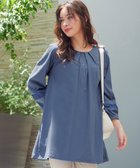 【ティアクラッセ/Tiaclasse】のランタンパフ袖カットソー切替チュニック ブルー|ID: prp329100004855251 ipo3291000000035771886