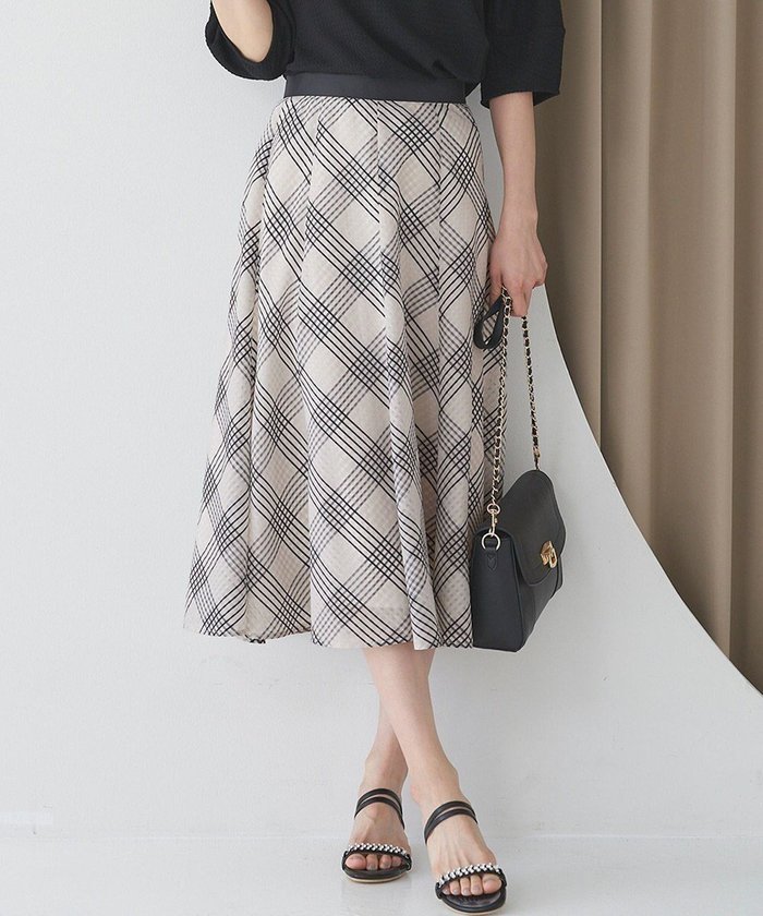 【エニィ スィス/any SiS】の【洗える】ツートーンシアーチェック スカート インテリア・キッズ・メンズ・レディースファッション・服の通販 founy(ファニー) https://founy.com/ ファッション Fashion レディースファッション Fashion for Women スカート Skirts チェック Check, Plaid, Tartan フレア Flare, Flared エレガント 上品 Elegant 人気 Popular, Best Seller 夏 Summer 春 Spring S/S・春夏 SS, Spring/Summer, Warm Season 洗える Machine Washable |ID: prp329100004855253 ipo3291000000035771911