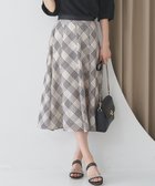 【エニィ スィス/any SiS】の【洗える】ツートーンシアーチェック スカート アイボリー系|ID: prp329100004855253 ipo3291000000035771913