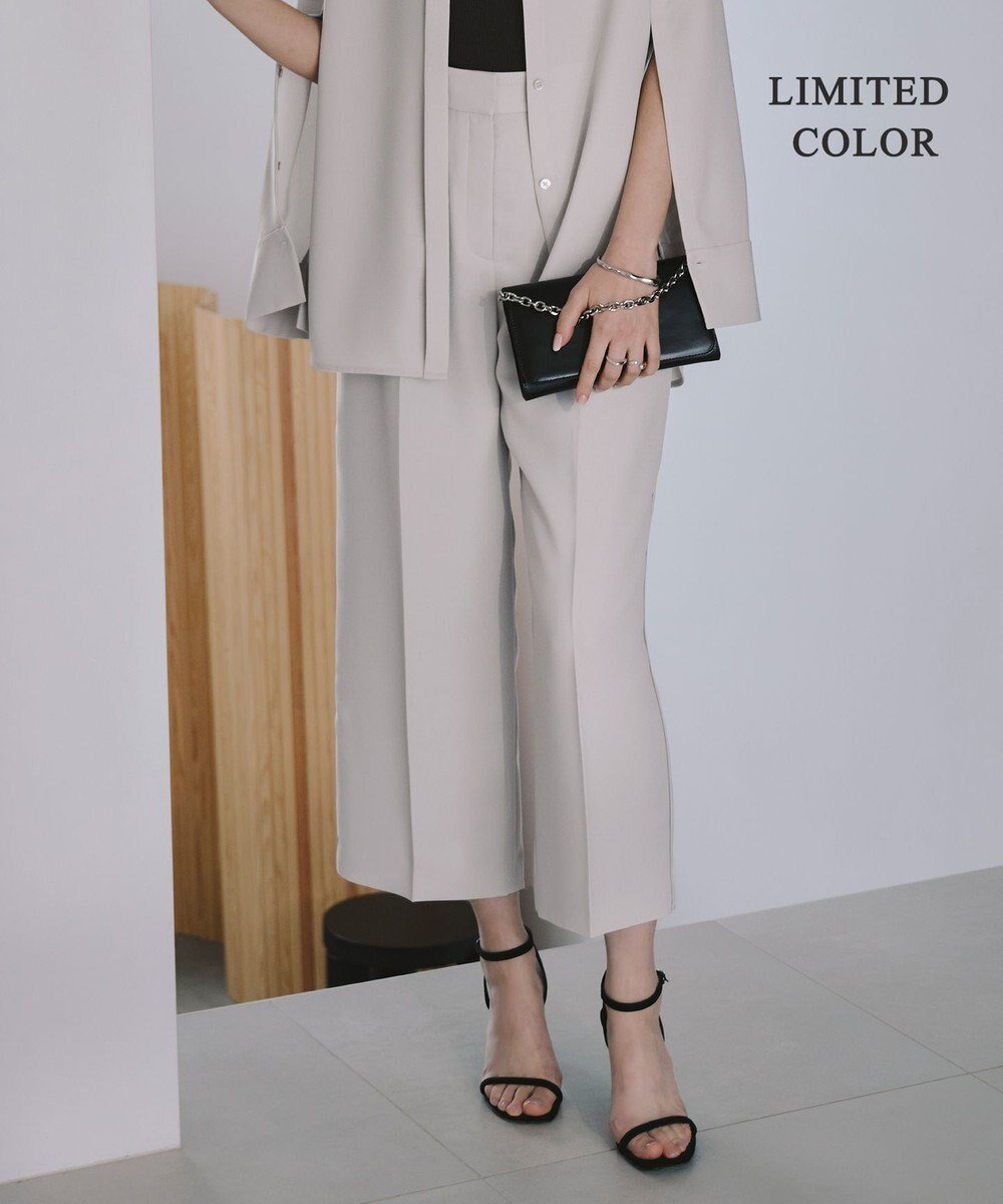 【アイシービー/iCB】の【WEB限定カラーあり】FluidBackSatin ワイドクロップドパンツ インテリア・キッズ・メンズ・レディースファッション・服の通販 founy(ファニー) 　ファッション　Fashion　レディースファッション　Fashion for Women　パンツ　Pants & Trousers　春　Spring　サテン　Satin, Glossy Fabric　セットアップ　Set-Up, Coordinated Outfit　センター　Center, Center Line　ノースリーブ　Sleeveless, No-Sleeve　人気　Popular, Best Seller　バランス　Balance, Style Balance　フロント　Front, Front Design　ワイド　Wide, Wide Fit　S/S・春夏　SS, Spring/Summer, Warm Season　おすすめ　Recommended / Our Picks　夏　Summer　2023春夏・S/S　Spring/Summer 2023 SS23　2023年　2023　トープ系[WEB限定]|ID: prp329100004855266 ipo3291000000035772261