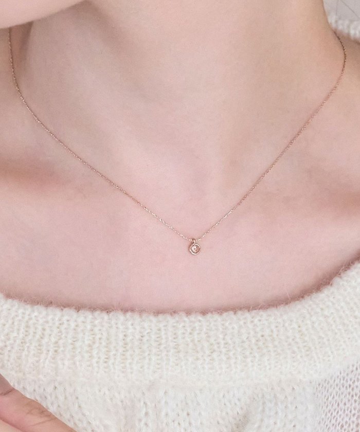 【フィービィー/phoebe】の【金属アレルギー対応】プチベゼルストーンネックレス シャンパンゴールド インテリア・キッズ・メンズ・レディースファッション・服の通販 founy(ファニー) https://founy.com/ ファッション Fashion レディースファッション Fashion for Women ジュエリー Jewelry ネックレス Necklaces & Pendants おすすめ Recommended / Our Picks アクセサリー Fashion Accessories カッティング Cutting Detail ギフト プレゼント Gift / Present シンプル Simple, Minimal ジュエリー Jewelry, Accessories ダイヤモンド Diamond, Brilliant Cut デコルテ Décolleté, Neckline ネックレス Necklace, Pendant Necklace ビジュー Bijou, Jewel-like Accent ローズ Rose, Rose Motif エレガント 上品 Elegant 人気 Popular, Best Seller |ID: prp329100004855292 ipo3291000000035773584