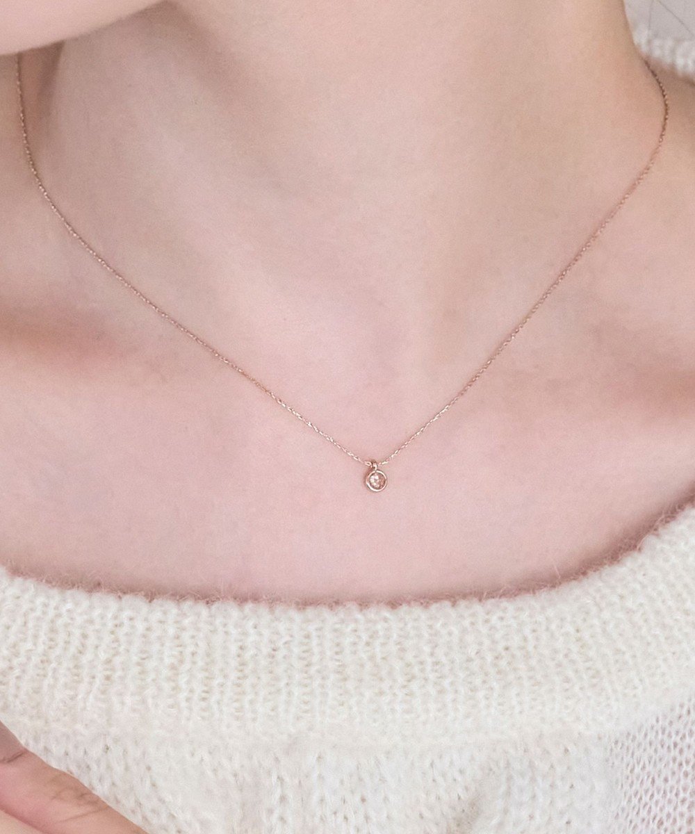 【フィービィー/phoebe】の【金属アレルギー対応】プチベゼルストーンネックレス シャンパンゴールド 人気、トレンドファッション・服の通販 founy(ファニー) 　ファッション　Fashion　レディースファッション　Fashion for Women　ジュエリー　Jewelry　ネックレス　Necklaces & Pendants　おすすめ　Recommended / Our Picks　アクセサリー　Fashion Accessories　カッティング　Cutting Detail　ギフト プレゼント　Gift / Present　シンプル　Simple, Minimal　ジュエリー　Jewelry, Accessories　ダイヤモンド　Diamond, Brilliant Cut　デコルテ　Décolleté, Neckline　ネックレス　Necklace, Pendant Necklace　ビジュー　Bijou, Jewel-like Accent　ローズ　Rose, Rose Motif　エレガント 上品　Elegant　人気　Popular, Best Seller　 other-1|ID: prp329100004855292 ipo3291000000035773584