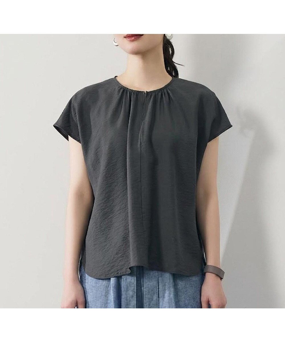 【自由区/JIYU-KU】の【セットアップ対応】エアリーツイルプルオーバー ブラウス インテリア・キッズ・メンズ・レディースファッション・服の通販 founy(ファニー) 　ファッション　Fashion　レディースファッション　Fashion for Women　トップス・カットソー　Cut & Sew Tops　シャツ・ブラウス・オフィスカジュアル　Elegant Blouses & Button-Ups　カジュアルプルオーバー・ニットトップス　Pullovers & Knit Tops / Casual Pullovers　セットアップ　Matching Sets　レディーストップス・ブラウス　Tops & Blouses / Assorted Women's Tops　インナー　Innerwear　春　Spring　キュロット　Culottes, Wide Shorts　ギャザー　Gathered, Ruffled　スリーブ　Sleeve, Long Sleeve / Short Sleeve　セットアップ　Set-Up, Coordinated Outfit　とろみ　Fluid, Flowy Fabric　ツイル　Twist, Twisted Detail　ドレープ　Drape, Draping Fabric　バランス　Balance, Style Balance　フレンチ　French, French Style　ワイド　Wide, Wide Fit　S/S・春夏　SS, Spring/Summer, Warm Season　夏　Summer　ブラウン|ID: prp329100004855330 ipo3291000000035774812