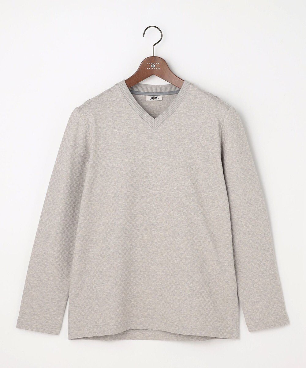 【ジョセフ アブード/JOSEPH ABBOUD / MEN】の【上質な肌触りと美しい光沢感 】ブロックリンクス 長袖Tシャツ 26SSモデル インテリア・キッズ・メンズ・レディースファッション・服の通販 founy(ファニー) 　ファッション　Fashion　メンズファッション　Fashion for Men　トップス・カットソー　Cut & Sew Tops　メンズシャツ　Shirts　インナー　Innerwear　春　Spring　カットソー　Cut and Sewn Top　カーディガン　Cardigan, Knitwear　コンパクト　Compact, Small Size　ジャケット　Jacket, Outerwear　ダウン　Down, Puffer　デニム　Denim, Jeans Material　なめらか　Smooth, Silky Texture　長袖　Long Sleeve, Full Sleeve　ブロック　Block, Solid Block Pattern　S/S・春夏　SS, Spring/Summer, Warm Season　おすすめ　Recommended / Our Picks　夏　Summer　エレガント 上品　Elegant　ビジネス 仕事 通勤　Business / Work / Commuting　2026年　2026　ライトグレー系|ID: prp329100004855529 ipo3291000000035788485
