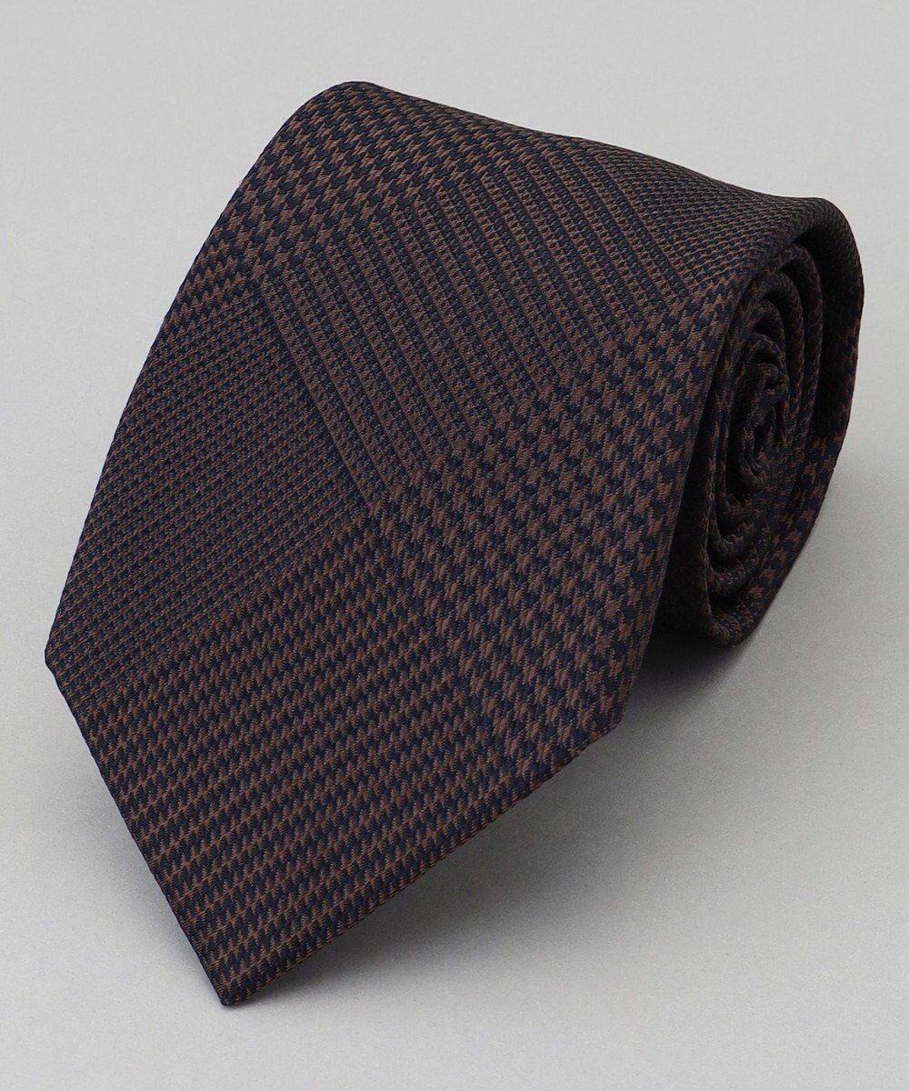 【五大陸/gotairiku / MEN】のGOTAIRIKU別注【日本製】シルク ネクタイ_チェック柄 インテリア・キッズ・メンズ・レディースファッション・服の通販 founy(ファニー) ファッション Fashion メンズファッション Fashion for Men シルク Silk, 100% Silk スーツ Suit, Formalwear チェック Check, Plaid, Tartan 別注 Limited Edition, Custom Order モダン Modern, Contemporary A/W・秋冬 Autumn/Winter 日本製 Made In Japan 2025年 2025 2025-2026秋冬・A/W Autumn/Winter 2025–26 AW25–26 ダークブラウン系8|ID: prp329100004855533 ipo3291000000035788595