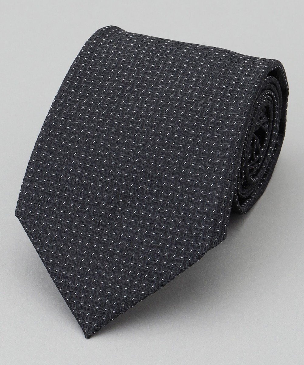 【五大陸/gotairiku / MEN】のGOTAIRIKU別注【日本製】シルク ネクタイ_小格子柄 インテリア・キッズ・メンズ・レディースファッション・服の通販 founy(ファニー) 　ファッション　Fashion　メンズファッション　Fashion for Men　シルク　Silk, 100% Silk　スーツ　Suit, Formalwear　別注　Limited Edition, Custom Order　モダン　Modern, Contemporary　A/W・秋冬　Autumn/Winter　日本製　Made In Japan　2025年　2025　2025-2026秋冬・A/W　Autumn/Winter 2025–26 AW25–26　ブラック系8|ID: prp329100004855534 ipo3291000000035788614