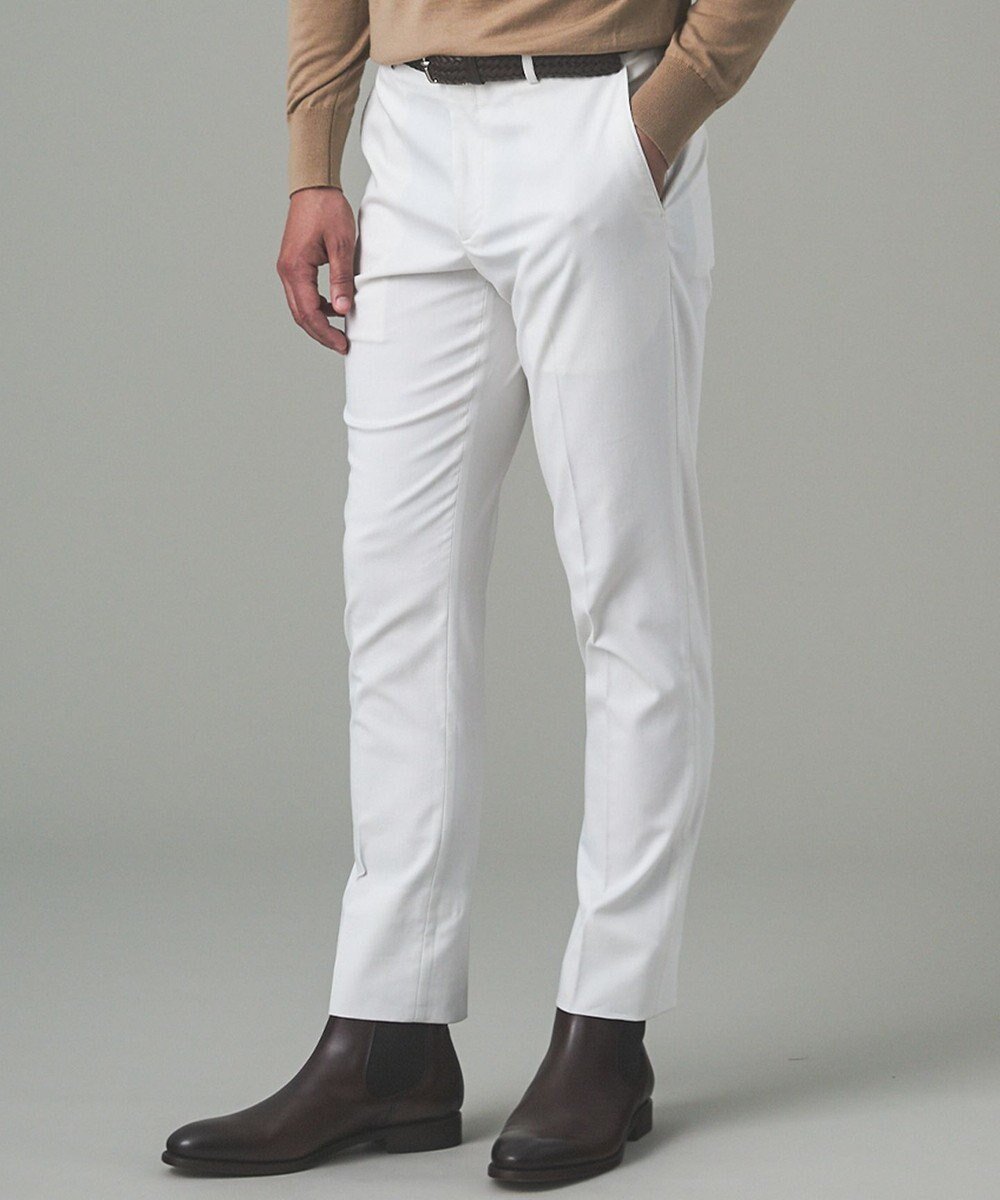 【五大陸/gotairiku / MEN】のウエストアジャスター/折り目加工/吸汗速乾/洗える【ビジネス対応】クールマックスパンツ(24年モデル) インテリア・キッズ・メンズ・レディースファッション・服の通販 founy(ファニー) 　ファッション　Fashion　メンズファッション　Fashion for Men　ボトムス　Bottoms　春　Spring　洗える　Machine Washable　吸水　Absorbent, Quick-Dry　シャンブレー　Chambray, Denim-Like Fabric　ストレッチ　Stretch, Stretchy Fabric　スマート　Smart, Elegant　スリット　Slit, Slit Detail　スリム　Slim, Slim Fit　ドレス　Dress, One-Piece　ポケット　Pocket, Pocket Detail　S/S・春夏　SS, Spring/Summer, Warm Season　夏　Summer　エレガント 上品　Elegant　ビジネス 仕事 通勤　Business / Work / Commuting　アイボリー系|ID: prp329100004855539 ipo3291000000035788697